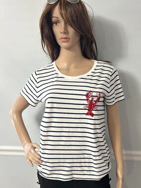 J. Crew Lobster Sequin Collectors T-Shirt NWT Size M